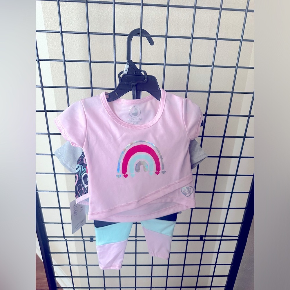 Brand new, one matching T-shirt with pants & other matching T-shirt with shorts